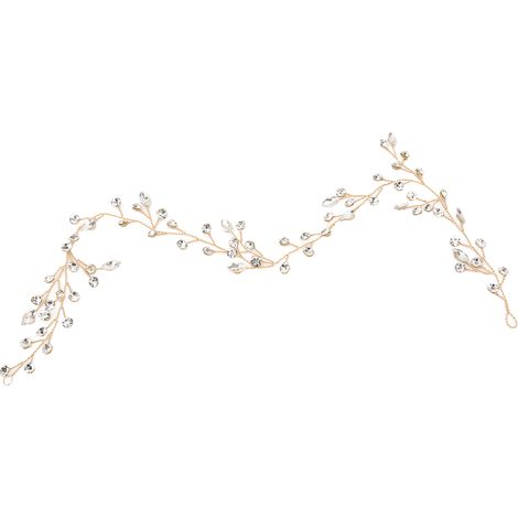 Strassbesetzter Brautkamm, eleganter, klassischer Zierrand, Haaraccessoire für Damen und Mädchen, Gold (1/5)