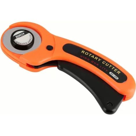 Ensemble de cutter rotatif avec verrouillage de sécurité et poignée ergonomique. Cutter rotatif à coudre, 5 lames en acier inoxydable, outil de coupe pour tissu.