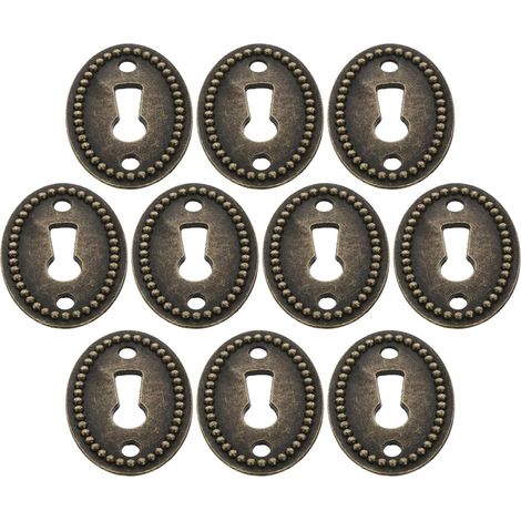 Plaque de recouvrement ovale pour trou serrure 38 x 25 mm, lot (1/5)