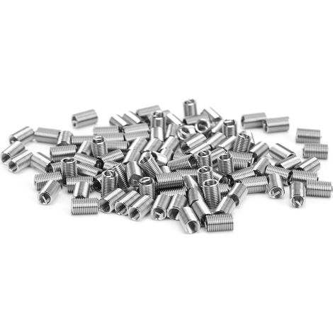 100 Stück Gewindeeinsätze, Reduziermuttern-Reparaturwerkzeug, Edelstahl, M4x0,73D (1/5)