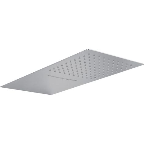 Soffione a parete in acciaio inox Berlino, 50x27 cm (1/2)
