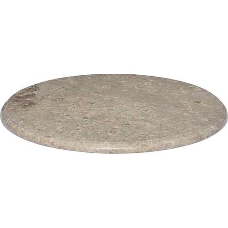 Maison Exclusive - Tischplatte Grau Ø60x2,5 cm Marmor