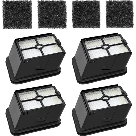 Filtro HEPA de repuesto para aspiradora Rowenta X-Clean 4 / X-Clean 5, lavable y reutilizable, 4 piezas (No compatible con X-Clean 10) (1/5)