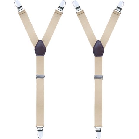 Jarretières monochromes en forme de Y Kaki Kaki