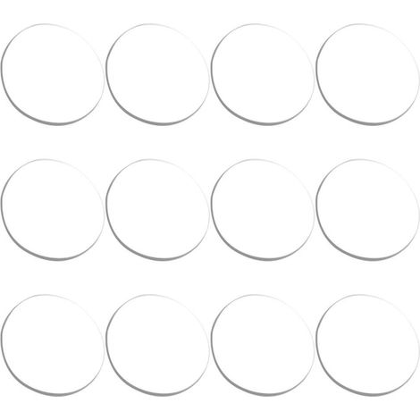 Ensemble de 12 protège-tables en verre avec ventouses antidérapantes et butoirs pour couvercles. (1/2)