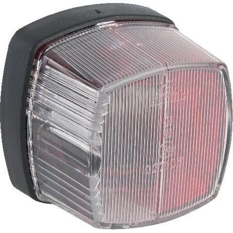 Luce di ingombro quadrato 12V rosso/bianco fissaggio con viti spina piatta Geka GEKA SP621 (1/2)