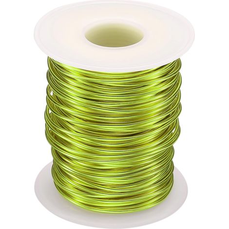 Fil Pour Bonsaï Anodisé Aluminium 1.5mm/15 Gauge Jaune Vert (1/5)