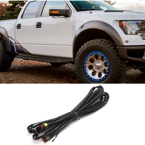 Kit de conversion pour projecteur LED 40 A 12 V Raptor F150 avec faisceau de câblage à interrupteur à 3 positions (1/5)