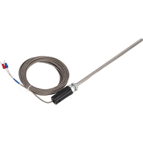 M12-Sondentyp Thermoelement Typ K Edelstahl-Temperatursensor Temperaturfühler 5 m (1/5)