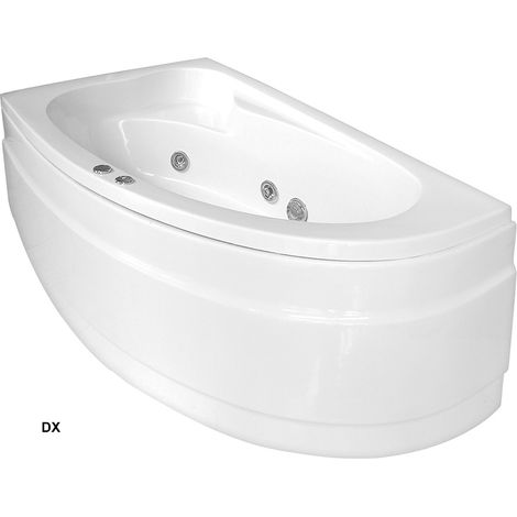 Vasca con idromassaggio angolare modello zaira con pannello versione dx