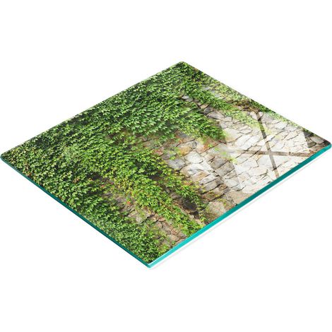 Piatto decorativo multifunzionale in vetro con edera verde per cucina, 60x52 cm (1/5)