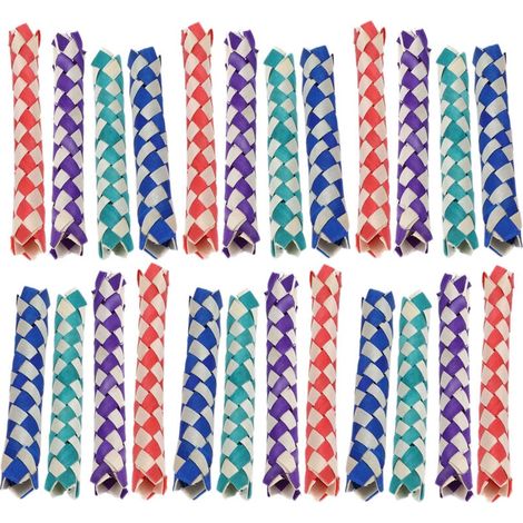 24 pièces pièges à doigts oiseaux perroquets jouet à macher pièges en bambou chinois bricolage jouet pour les fêtes d'enfants