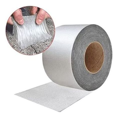 Ruban adhésif étanche – Caoutchouc synthétique auto-adhésif – Pour toit, piscine et réservoir – 500cm x 5cm (1/4)