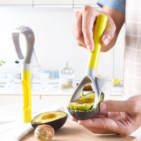 Cortador de aguacate multifuncional Cuchara Rebanador Cocina Accesorio profesional 5 en 1 (1/5)