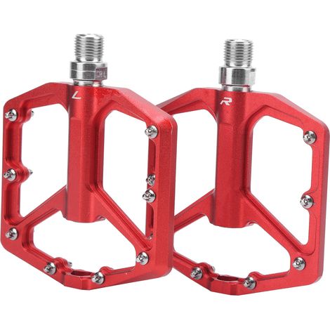 paire de pédales de VTT ZTTO en alliage d'aluminium antidérapantes (rouge) (1/5)
