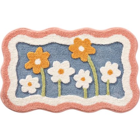Tapis de bain charmant - Tapis de salle de bain - Tapis - Tapis de bain - Tapis de salle de bain - Tapis antidérapant - Tapis décoratif - Rose (1/4)