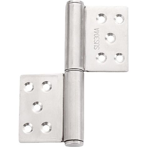 Un ensemble de 4 charnières de porte d'armoire en acier inoxydable - rotation à 360°, détachables - convenant aux armoires d'intérieur et d'extérieur (13 x 5,8 cm) (1/5)
