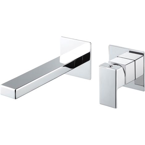 Vema Lys 2-Hole Basin Mixer Tap Wall Mounted - Chrome (1/3)