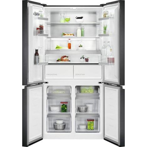 AEG Frigorifero Multidoor 4 Multiflow (Metal) Classe D RMB952D6VB. Posizionamento dell'apparecchio: Libera installazione, Design del prodotto: Porta francese, Colore del prodotto: Nero. Capacità ne...