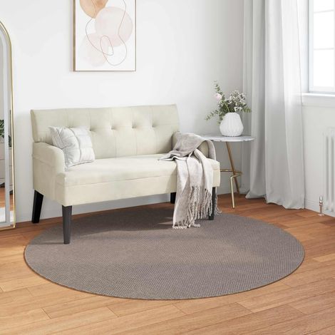 Bereichsteppiche Rund LUGO Taupe Ø 120 CM Polyester