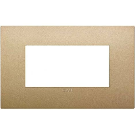 Arke' placca classic 4 module gold color matt 19654.78