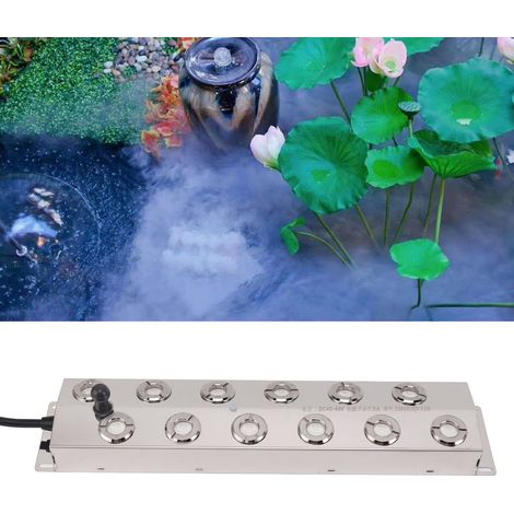 Ultraschall-Sprühgerät, Ultraschall-Nebelmaschine aus Edelstahl, geeignet für Gewächshäuser, Gärten, Rasenflächen, Teiche, Ziersteingärten, Aquarien und Landschaftsbewässerung, europäischer Standard 2 (1/5)