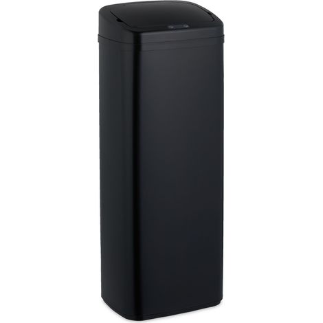 Pattumiera automatica con sensore funzionale da cucina 70 x 33 x 25 cm in acciaio nero 130016668
