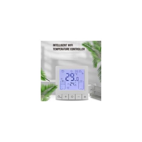 Termostato WiFi inteligente para calefacción por suelo radiante: programable, compatible con Tuya y asistentes de voz, temporizador de 24 horas, IP20.