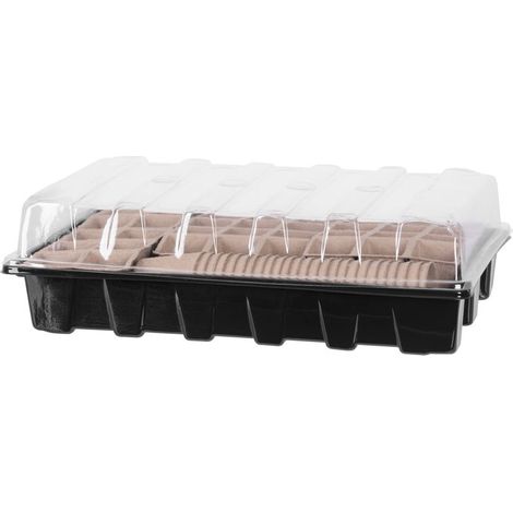 Minigewächshaus Strend Pro, Pflanzset, 30-teilig, 37x23x6 cm