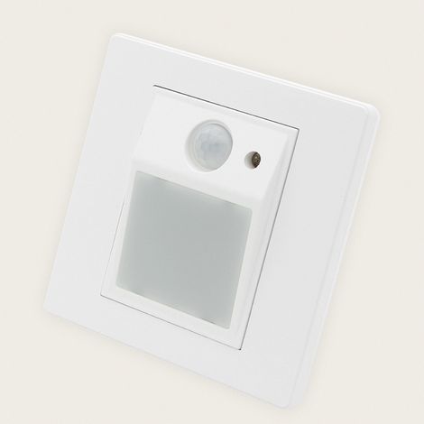 Segnapasso da Parete LED a Incasso con Sensore PIR e crepuscolare Rupid 3000K Bianco Bianco Caldo