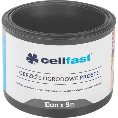 Gerade Garteneinfassung Graphit 10 cm x 9,0 m