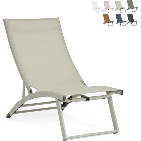 Bizzotto lounge poltrona Taylor Breeze, reclinierbar, Aluminium und Textilene, 53 x 166,5 x 90 cm