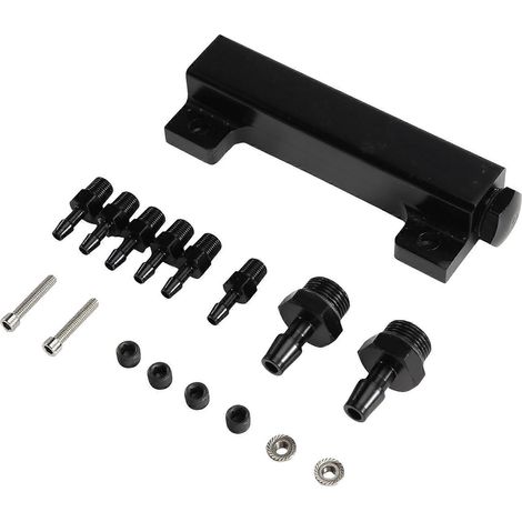 Kit de collecteur d'admission universel à 6 ports avec bloc de dépression pour moteur de voiture, soupape de décharge de carburant et turbocompresseur.