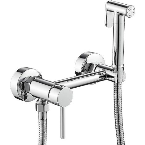 Applicable Robinet mitigeur de Chasse d'eau Tout en cuivre avec buse de Lavage pour , Pistolet à Eau, Robinet d'eau Chaude et Froide, Douche instantanée, Pistolet pulvérisateur en Alliage d'or