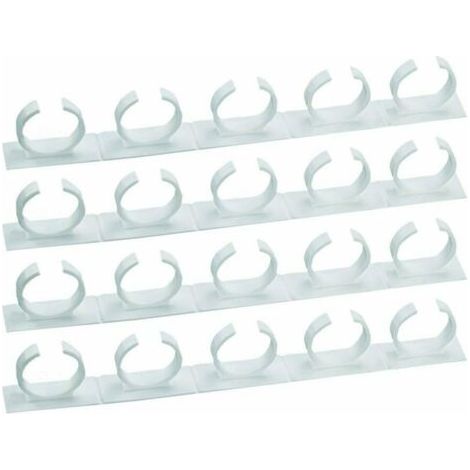 QORVA-Boîte de rangement pour herbes et épices 4 x 5, peut contenir 20 pots, support à épices de cuisine avec clips, support de rangement pour pots à épices de 3,3 à 4,2 cm avec adhésifs ou vis, blanc (1/5)