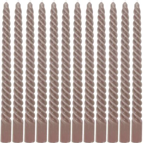BalsaCircle – 12er-Pack Premium-Wachsbandkerzen, Beige, unparfümiert, 28 cm lang – Party- und Eventdekoration