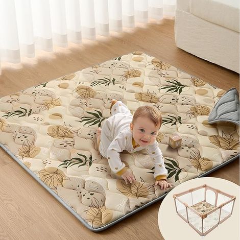 Tapis Eveil Bébé Pliable, 127x127cm Tapis D'éveil Enfant (1/5)