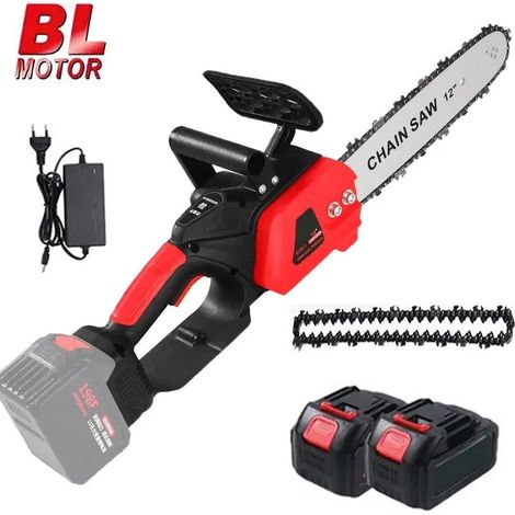 Scie à chaîne électrique sans balais de 12 pouces, 3500W RPM, sans fil, pour la maison, qualité d'huiles d'élagage, batterie 21V (1/5)