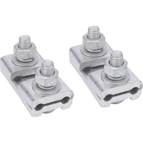 Connecteur de fil de boulons en alliage d'aluminium extrudé, pince à rainure parallèle 2 pièces pour fils de 16 à 25 mm²