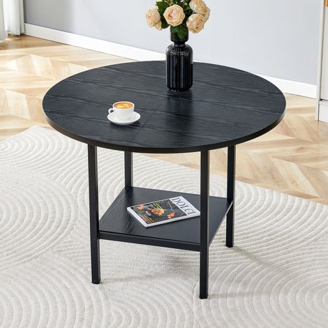 Mesa comedor redonda con almacenaje MDF metal 100 cm OKMYHOME (1/5)