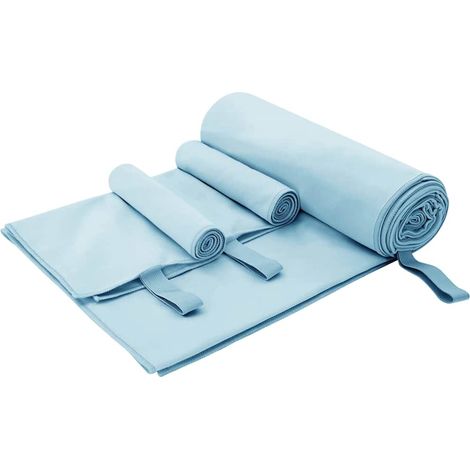 Sporthandtuch Set 3 pcs Blau Polyester und Polyamid