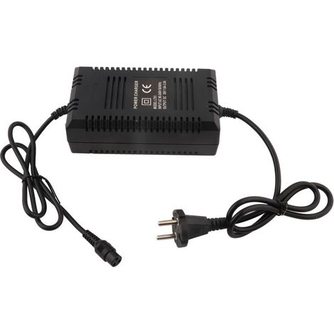 Chargeur de Batterie 36V pour Scooter et Vélo Électrique avec Connecteur Mâle 3 Broches et Prise UE