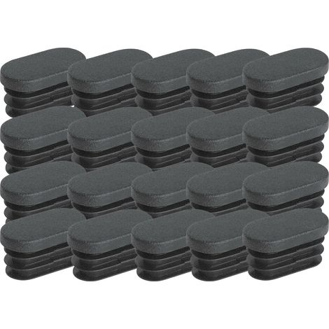 Embouts Pour Pieds De Meubles - Embouts Ovales En Plastique Antidérapant - Pour Chaises Et Trampolines - 15 X 30 Mm - 20 Pièces (1/5)