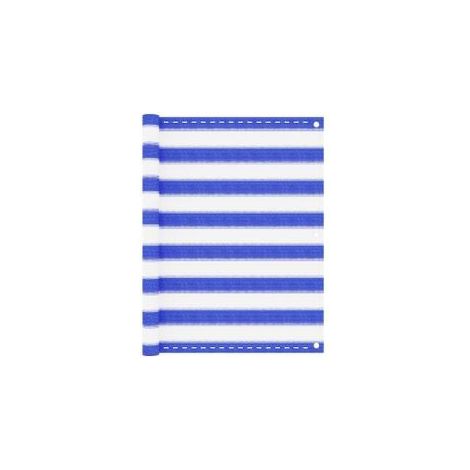 Écran de balcon Bleu et blanc 90x500 PEHD (1/5)