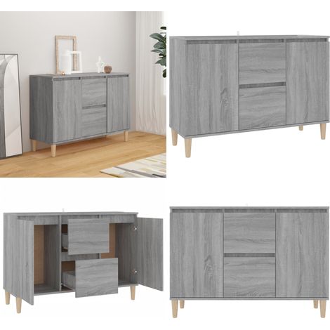 Buffet Sonoma gris 101x35x70 cm Bois d'ingénierie - Buffet - Meuble De Rangement - Armoire - Commode - Salon - Home & Living (1/5)