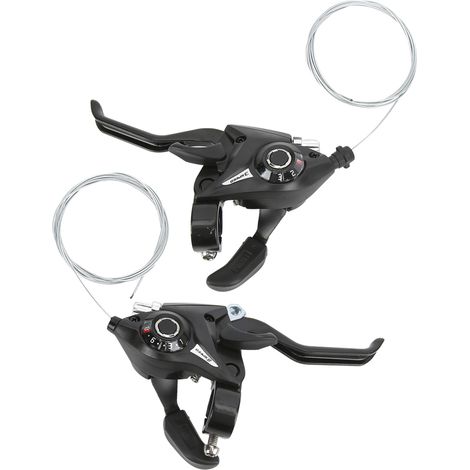 WAKE Brems- und Schalthebel für Mountainbikes und Rennräder, mit Schaltzug, 3x8, 24 Gänge (1/5)