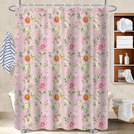 Rideau de douche imperméable en polyester 180x180 Élégant bâche polyester douche pour adapté aux animaux domestiques (1/5)
