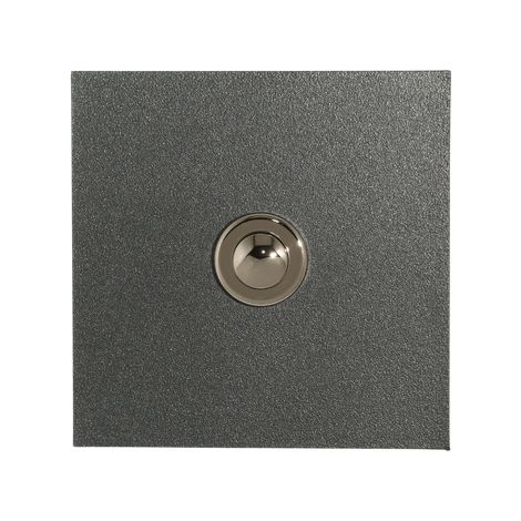 Sonnette filaire carré acier gris fixation murale