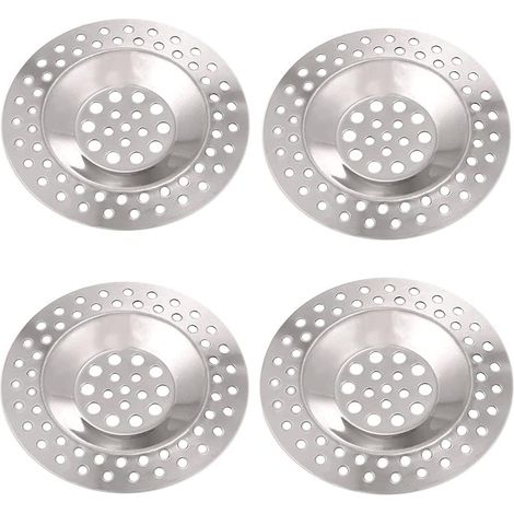 Filtre Drain Evier - Acier Inoxydable 304 - Diamètre 75 mm - Pour Evier Cuisine Salle De Bain Douche - Lot De 4 (1/5)