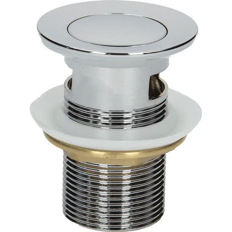 Bathroom Basin Press Top 1/4 Slotted Chrome Waste (1/2)